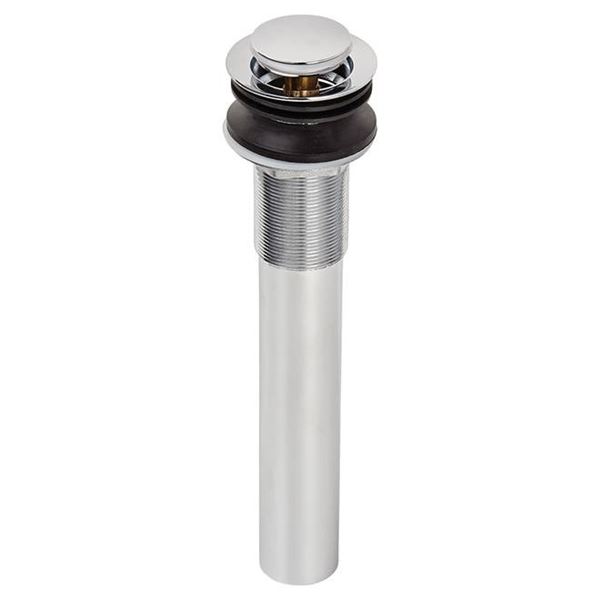Plumb Pak – Chrome Bathroom Round Button Sink Drain, Polished Chrome, 1-1/4 Inch