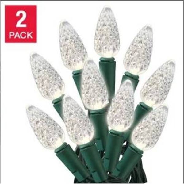 Sylvania Stay-Lit C9 LED Light Set, 2 Sets of 50 Bulbs