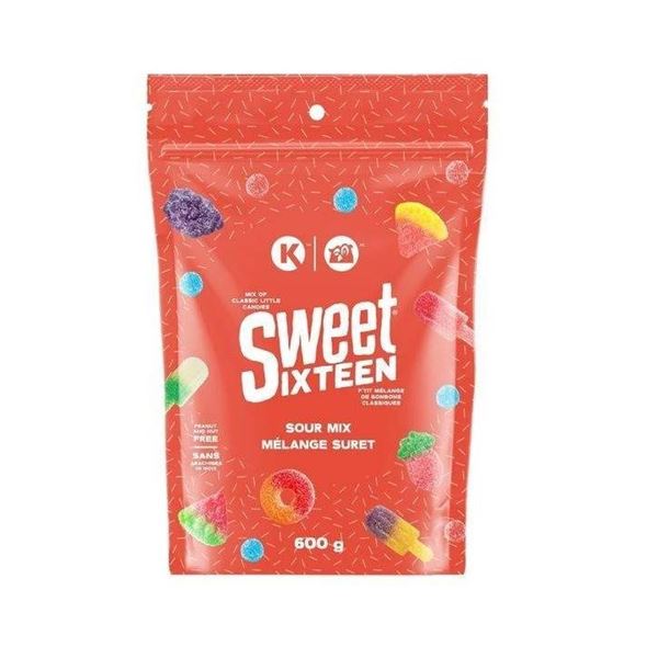 Sweet Sixteen Sour Mix Candy, 500g, Lot of 3 Bags