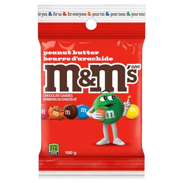 6 Peanut Butter M&M’s Chocolate Candies 100g Each