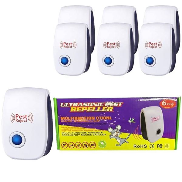 Ultrasonic Pest Repeller, 6 Units