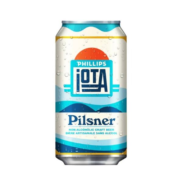 Phillips Iota Pilsner Dealcoholized Craft Beer, 2 packs of 4 Cans (355ml Each)