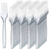 Image 1 : Prestee 300 Clear Plastic Forks, SKU 114200, Perch