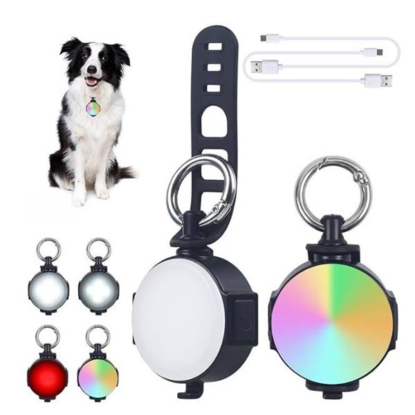 2 Pack LED Dog Collar Lights with USB Cable 4 Modes