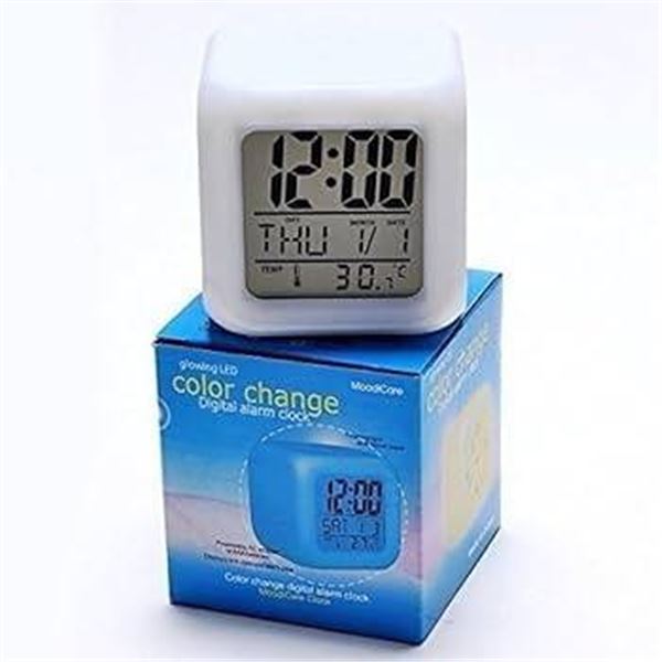 Moodicare Glowing LED Color Change Digital Alarm Clock