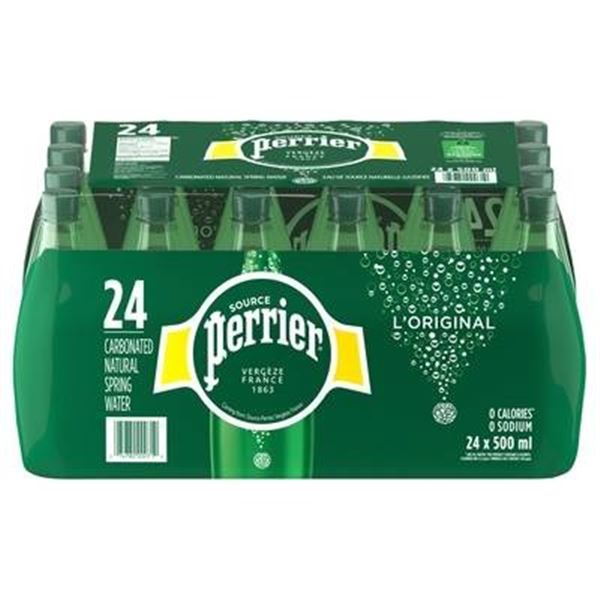 Perrier Lime Carbonated Spring Water, 4 x 6 x 500 mL Bottles