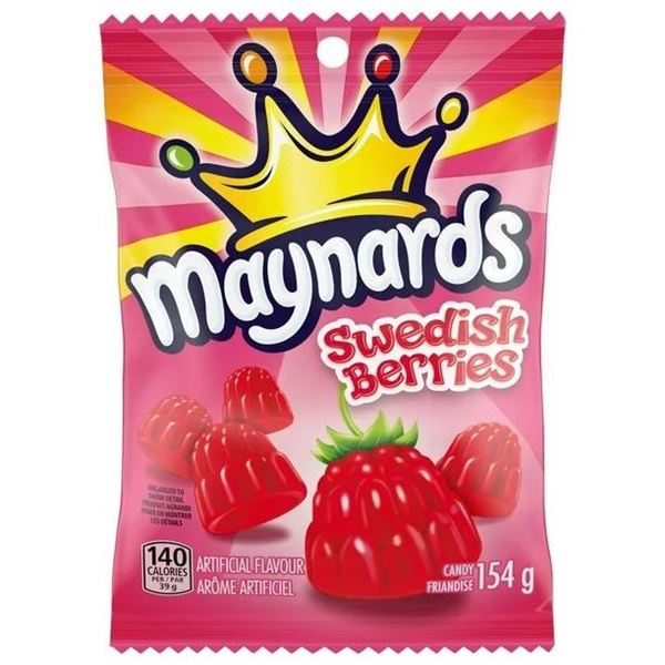 Maynards Swedish Berries 154g, Case of 12 Units