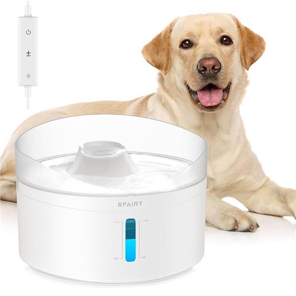 BFairy Dog Water Fountain With Adjustable Water Pump