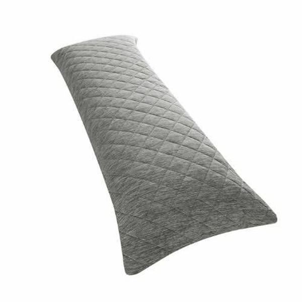 Gray Quilted Body Pillow