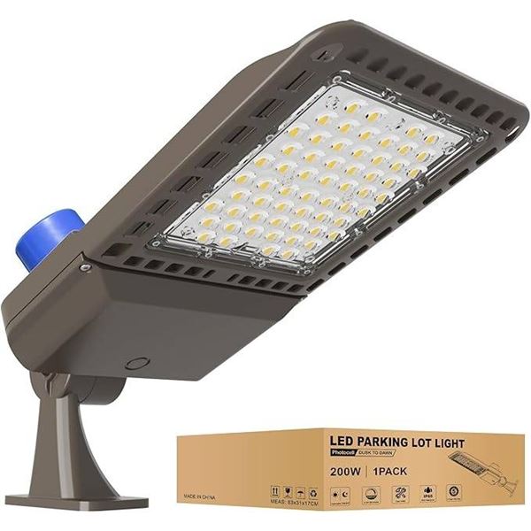 300W LED Parking Lot Light – 2 Pack with Dusk to Dawn Photocell