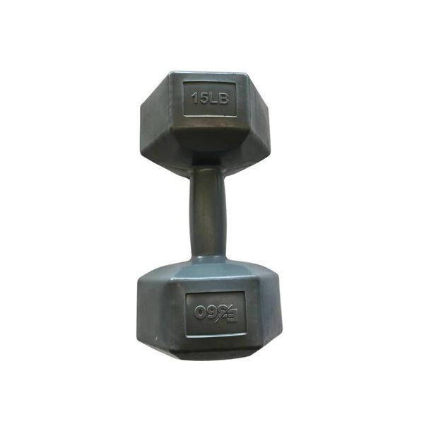 E360 Endurance Hex Rubber Dumbbell 15LB Set of 2