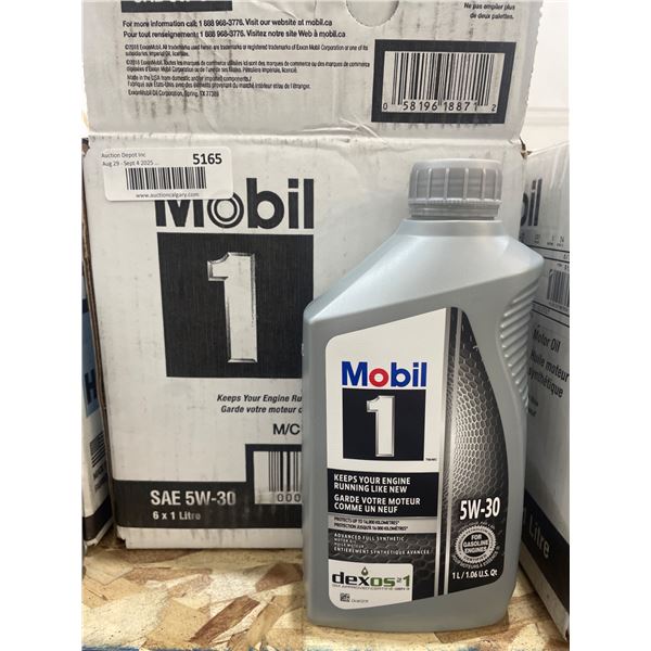 Mobil 1 SAE 5W-30 Engine Oil, 6 x 1 Liter Bottles