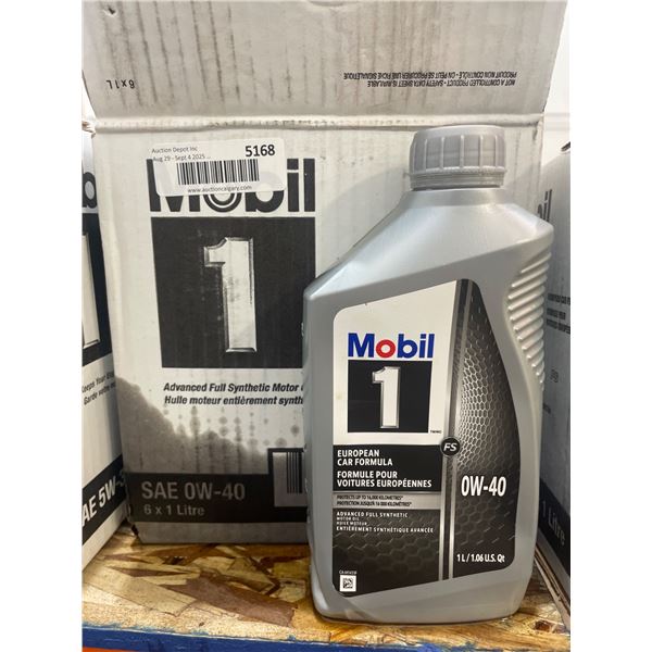 Mobil 1 SAE 0W-40 European Car Formula Full Synthetic Motor Oil, 6 x 1 Liter