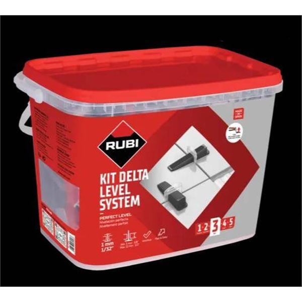 Rubi Kit Delta Level System with 1.5 mm Spacers, Model 359011