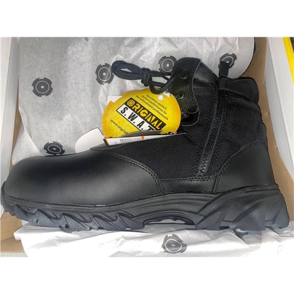 Classic 6-Inch Waterproof SZ Safety Boots in Black, Size 11 USA