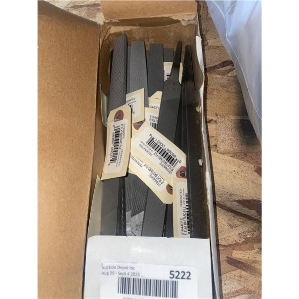 Nicholas Files with Stapled Tags, Various Sizes, Metalworking Tools