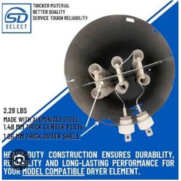 PartsBroz Dryer Heating Element, Compatible Replacement Part