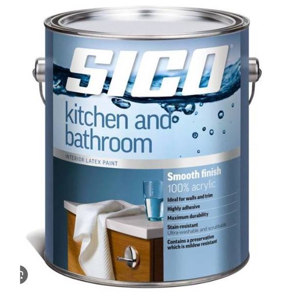 Sico Kitchen And Bathroom Acrylic Interior Latex Paint 3.5 L
