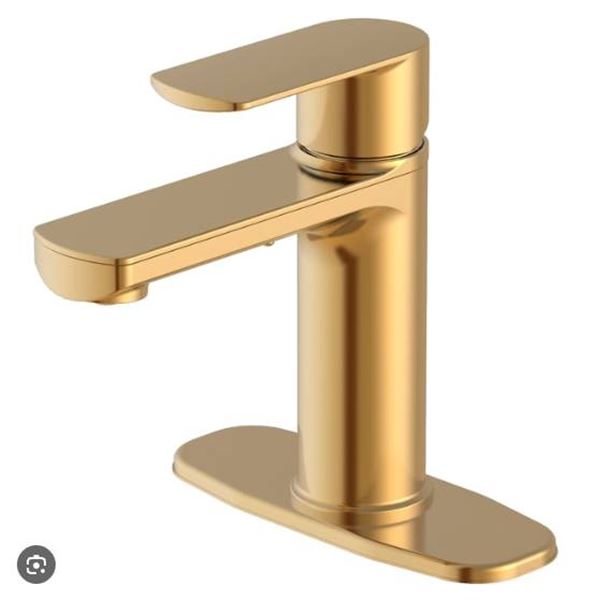 Allen + Roth Brushed Bronze Single-Handle Faucet, Model #80375260
