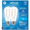 Image 1 : GE Refresh LED ST19 Decorative Daylight Bulbs, 60W Equivalent, Dimmable, Lot of 2, 8 Bulbs Total
