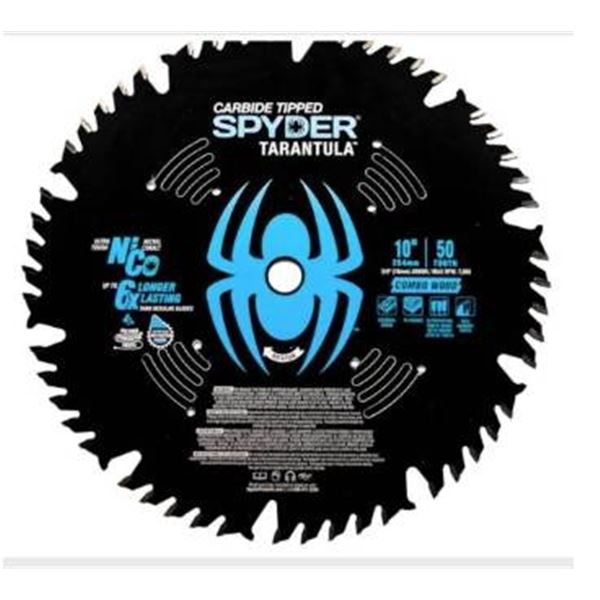 Spyder Circular Saw Blade, 10-Inch diameter, 50-Tooth Carbide-Tipped