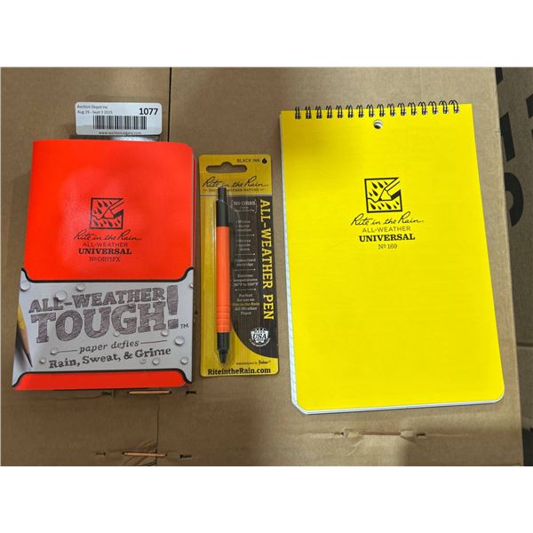 Rite in the Rain Universal All-Weather Notebook Set with Pen (Model No. 935, 169)