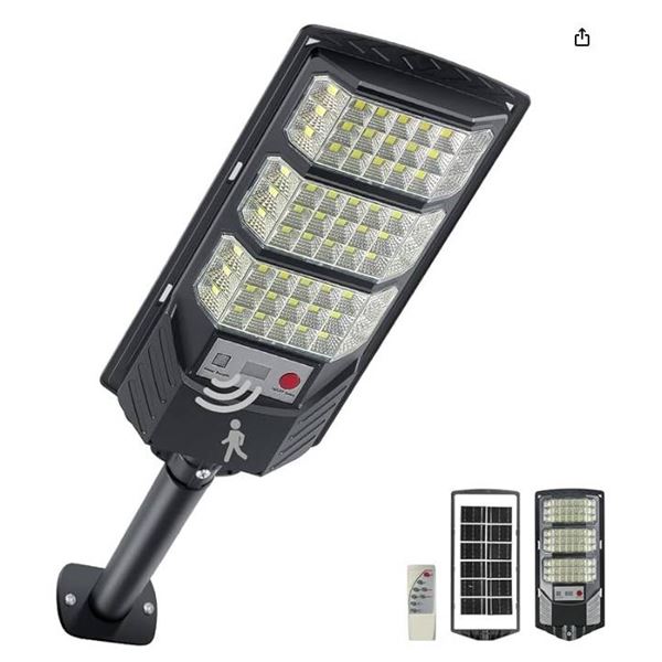 THJYSL Outdoor Solar Street Light, 200W, Black