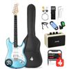 Image 1 : Donner DST-152R Electric Guitar Set with Case and Mini Guitar Amplifier