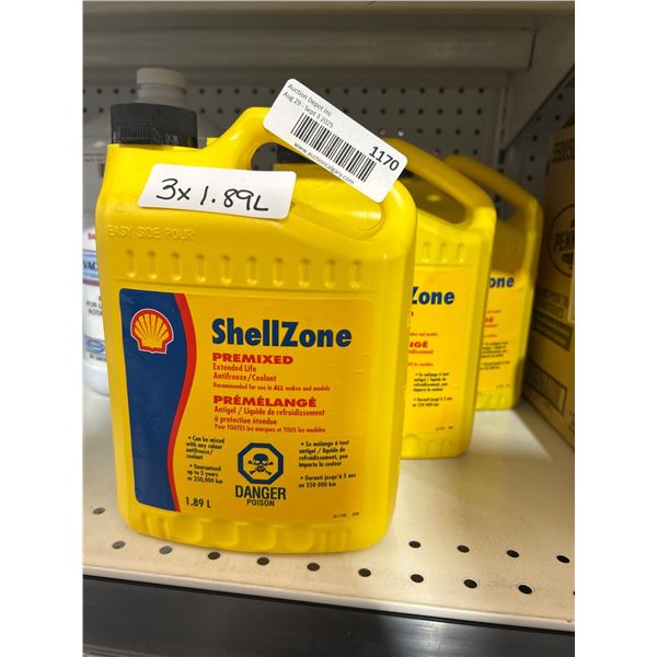 ShellZone Premixed Extended Life Antifreeze Coolant 1.89L (3-Pack)