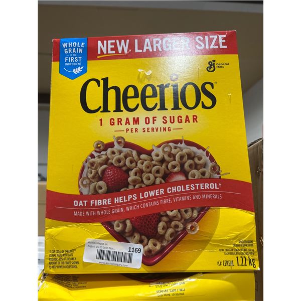 Lot of 2 Large Cheerios Cereal 1.22kg Each