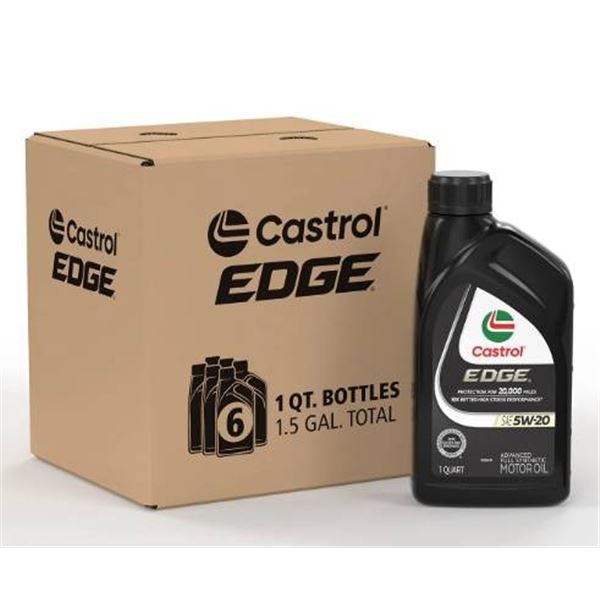 Castrol EDGE Advanced Full Synthetic Motor Oil SAE 5W-20 (6 x 1L)