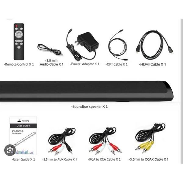 KY-3000B Soundbar Speaker With Adapter