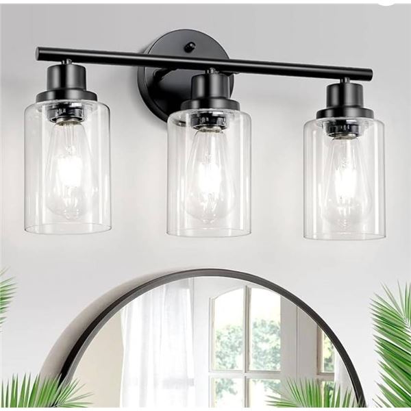 Guliaofo 3-Light Black Vanity Light