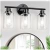 Image 1 : Guliaofo 3-Light Black Vanity Light