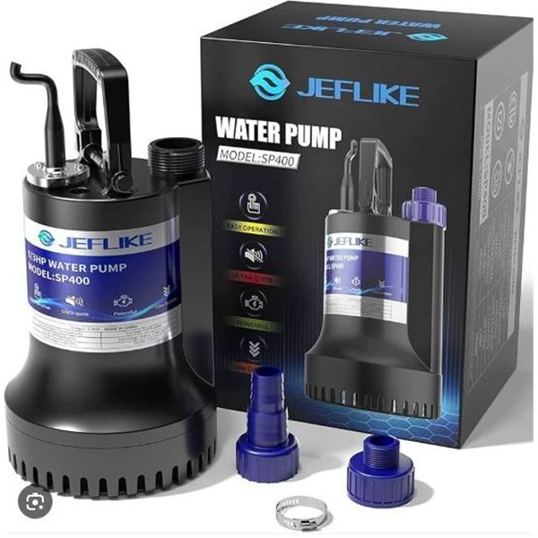 Jeflike SP400 Water Pump With 2450 GPH and 1/3 HP Output