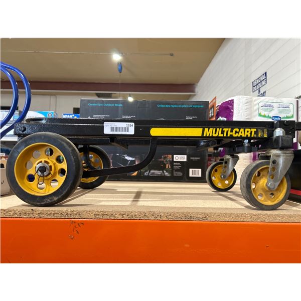 Multi-Cart Convertible Hand Truck and Dolly with Yellow Wheels