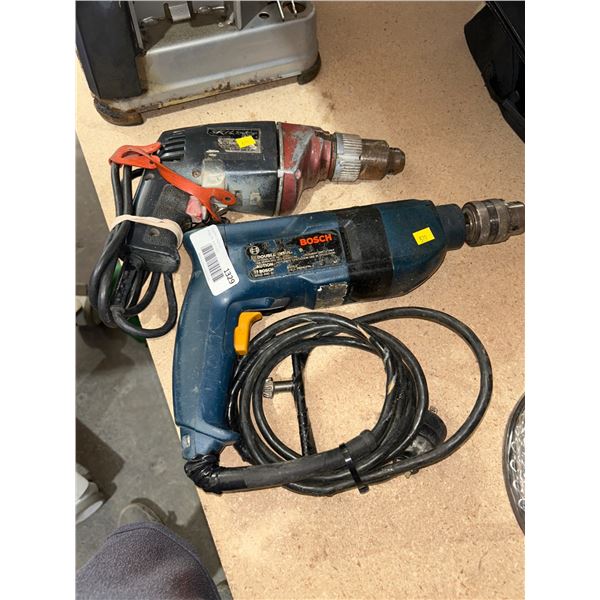 Bosch 1194 VSR and Skil 600 Electric Drills with Power Cords