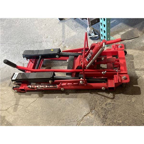 1500 lb Motorcycle and ATV Jack With Hydraulic Lift and Foot Pedals
