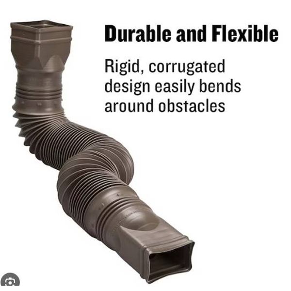 Amerimax Flex-A-Spout Downspout Extension, Lot of 2, Brown