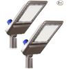 Image 1 : YYC LED Parking Lot Light, 300W, 2-Pack, Dusk to Dawn with Photocell, IP65