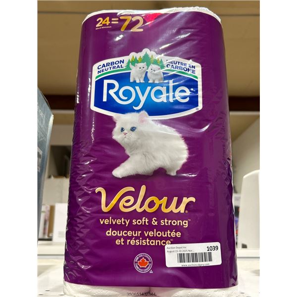 Royale Velour Bathroom Tissue, 2-Ply, 24 Rolls, Carbon Neutral