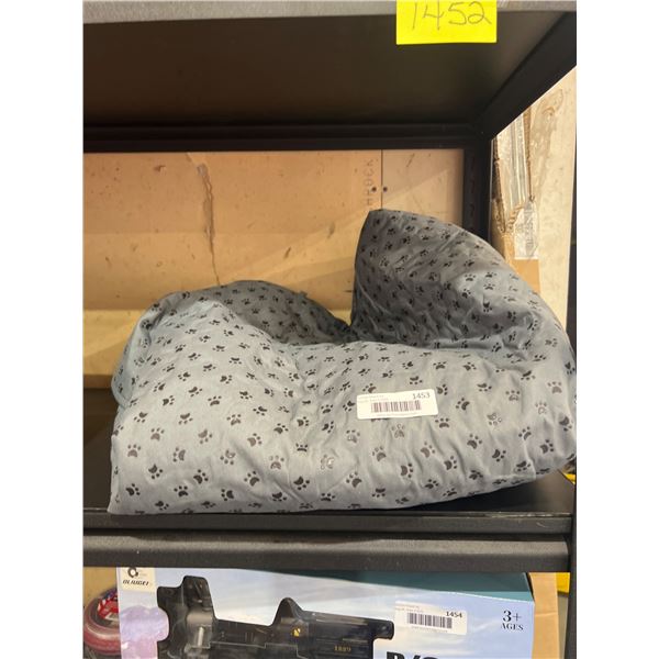 Pet Auto Rear Seat Cover With Gray Paw Print Design