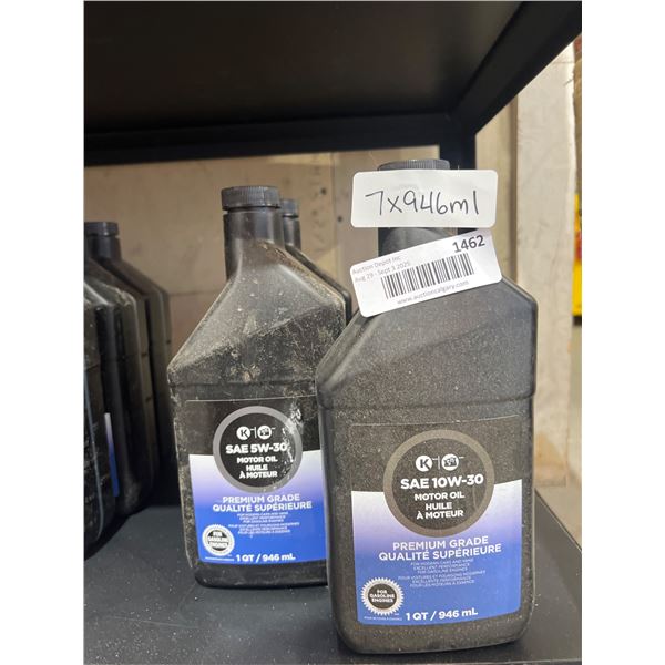7 Quarts of K-Tec SAE 5W-30 and 10W-30 Motor Oil