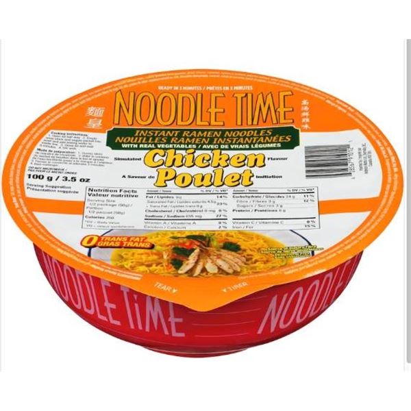 Noodle Time Chicken Flavor Instant Ramen Noodles 12 x 100g