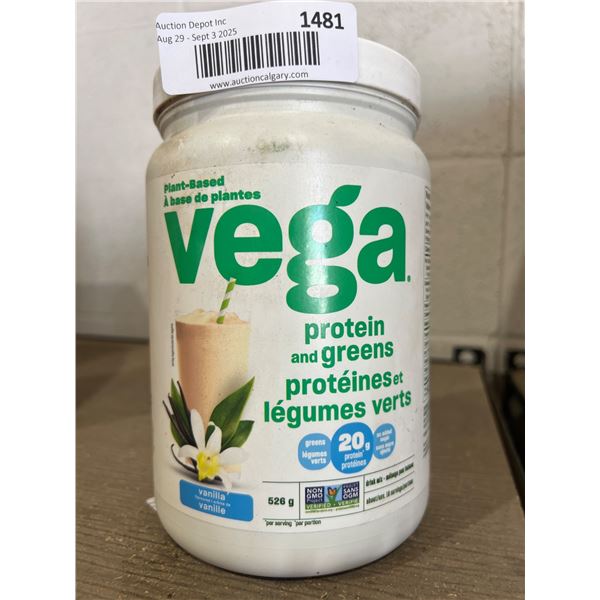 Vega Protein And Greens Vanilla 526 g Drink Mix