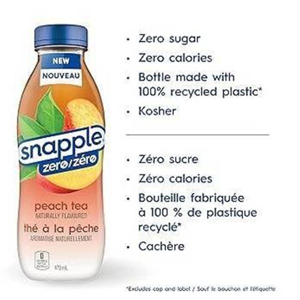 Snapple Peach Tea 12-Pack 473 mL Bottles