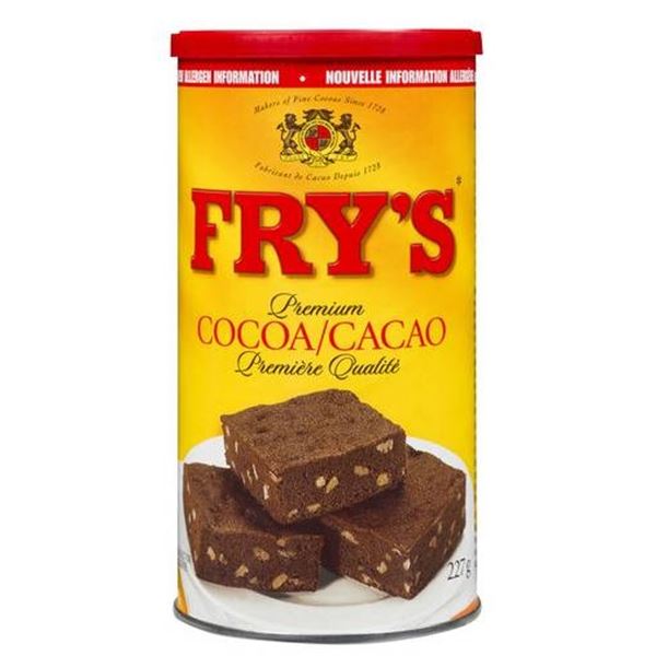 6 Fry’s Premium Cocoa Containers, 227g Each