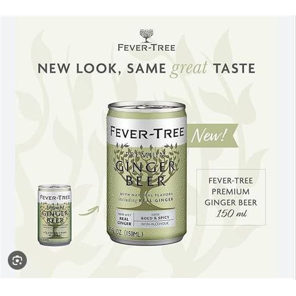 Fever-Tree Premium Ginger Beer, 24x150ml Cans