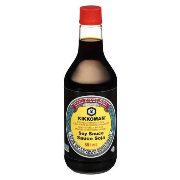 Kikkoman Soy Sauce Bottles, 6×591 mL Each