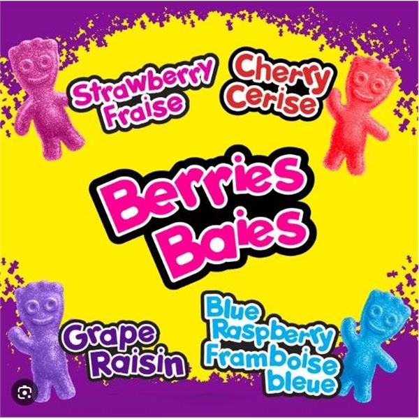 12x Sour Patch Kids Berries 150g Candy Pack Lot
